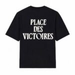 AMI PARIS Ami De Coeur UTS387.726 Black / White Place des Victoires T-Shirt - Image 2