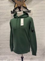 CP Company 033A Light Fleece hooded Sweatshirt in Green / 649   - Small / p2p 20” - Image 3