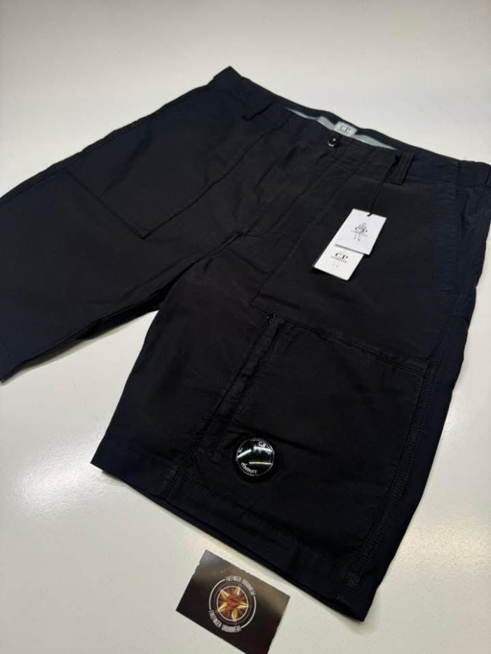 Ss25 
CP Company 275A Ottoman cargo shorts in black  - Size 54 / w38” - Image 2