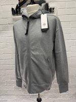 CP Company Diagonal Raised Fleece goggle Hood Open Zipped Sweatshirt in Grey - Image 8