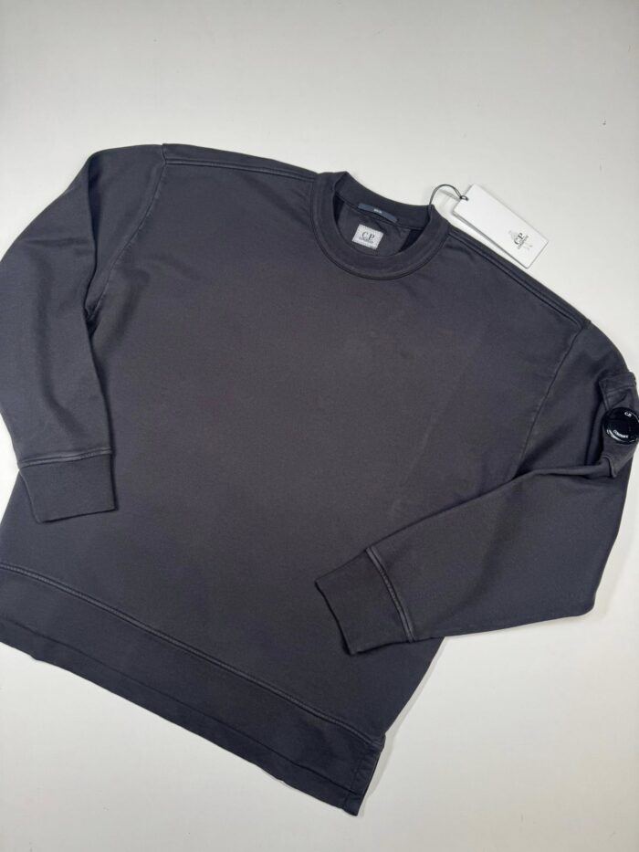 Brand new Season -  CP Company Brushed & Emerized Diagonal Fleece Sweatshirt - Black - Image 1