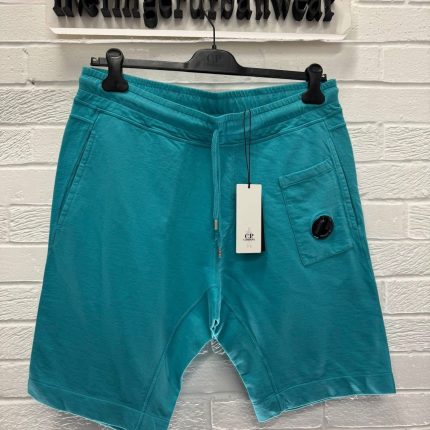 CP Company Light  Fleece Shorts  - Turquoise.
