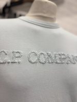 CP Company garment dyed cotton fleece sweatshirt with embroidered terry logo in sky blue  -  Medium / P2P 22.5” - Image 2