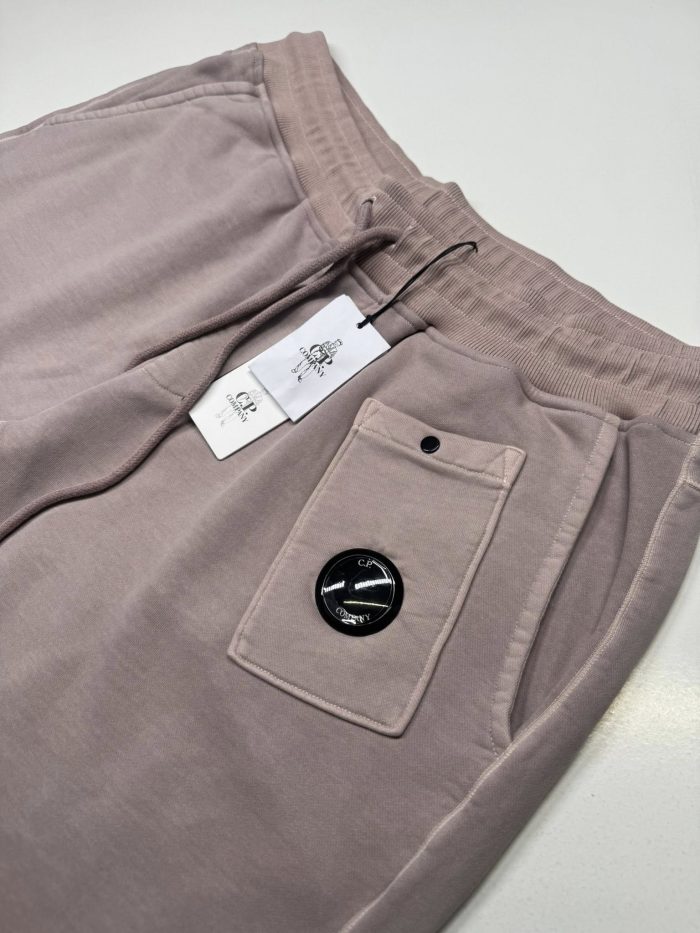 CP Company resist dyed Bermuda shorts in brushed emerized diagonal fleece - Dusky Rose - XXL / w38” - Image 5