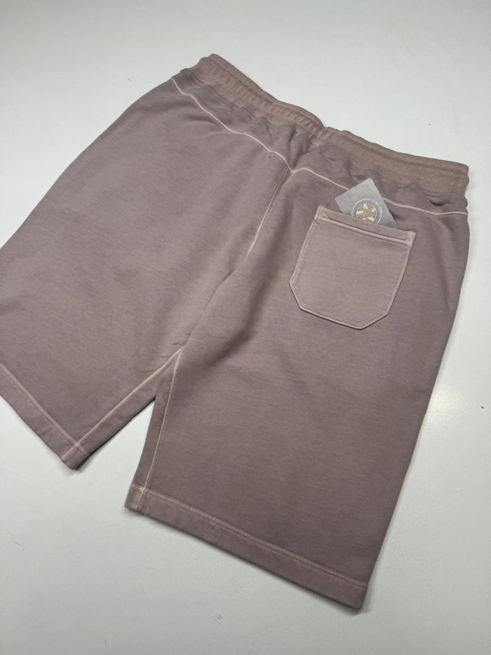 CP Company resist dyed Bermuda shorts in brushed emerized diagonal fleece - Dusky Rose - XXL / w38” - Image 8