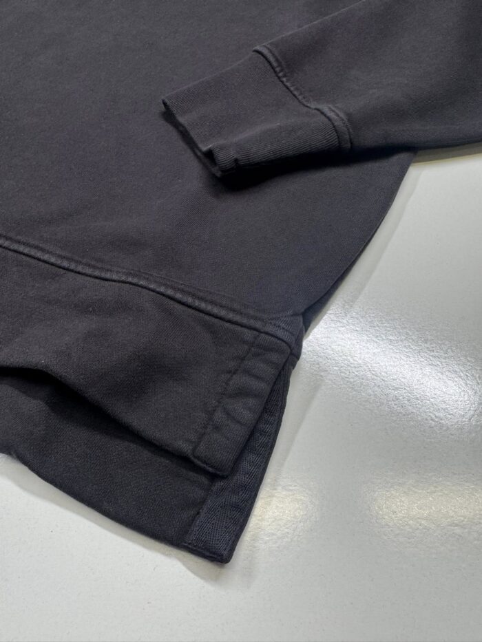 Brand new Season -  CP Company Brushed & Emerized Diagonal Fleece Sweatshirt - Black - Image 3