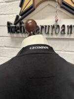 CP COMPANY Diagonal Raised Fleece Crew neck Sweatshirt in Black. - Image 5