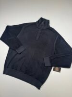 CP Company 1/4 zip Brushed & Emerized Diagonal Fleece Sweatshirt in Charcoal