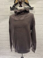 CP Company Brushed & Emerized Diagonal Fleece hooded Sweatshirt in Mauve - Image 5