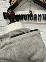CP Company 712A Light Fleece open hooded Sweatshirt in Grey Melange - Image 7