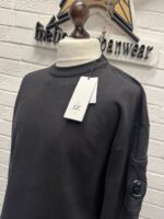 Brand new Season -  CP Company Brushed & Emerized Diagonal Fleece Sweatshirt - Black - Image 8