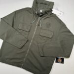 C.P. Company 021A  Hooded full zip Utility Sweatshirt in Green Grape Leaf / 674