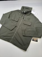 C.P. Company 021A  Hooded full zip Utility Sweatshirt in Green Grape Leaf / 674 - Image 3