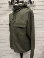 C.P. Company 021A  Hooded full zip Utility Sweatshirt in Green Grape Leaf / 674 - Image 6
