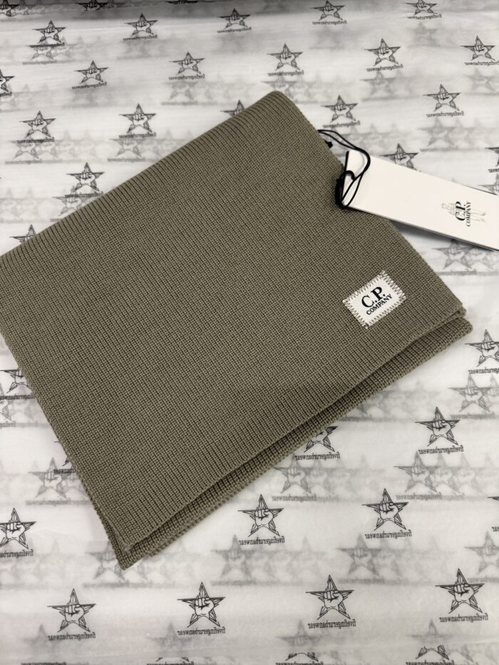 CP Company Re- Wool knit scarf in Sage - Image 1