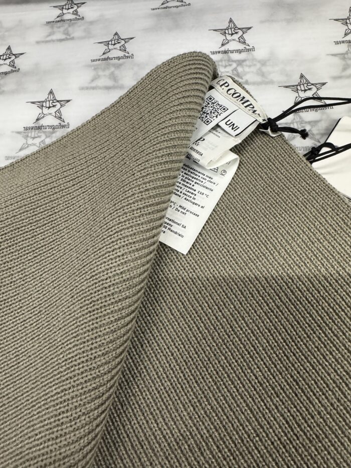 CP Company Re- Wool knit scarf in Sage - Image 3