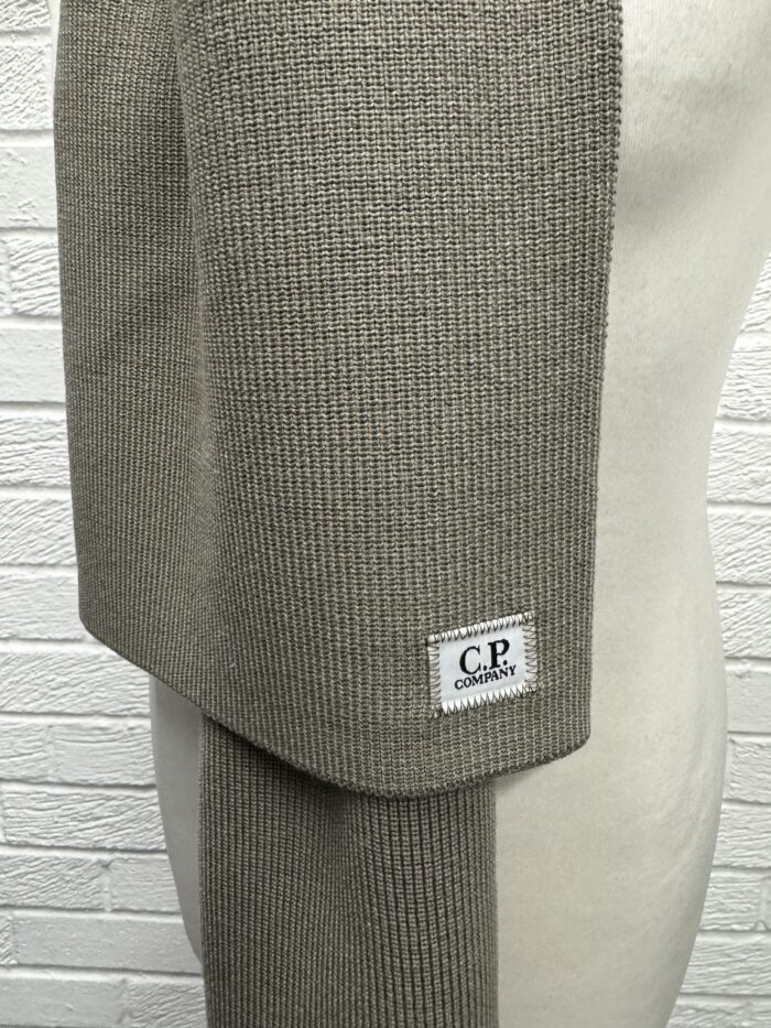 CP Company Re- Wool knit scarf in Sage - Image 5