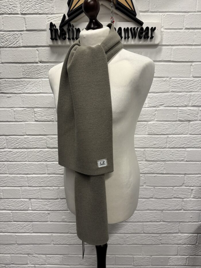 CP Company Re- Wool knit scarf in Sage - Image 6
