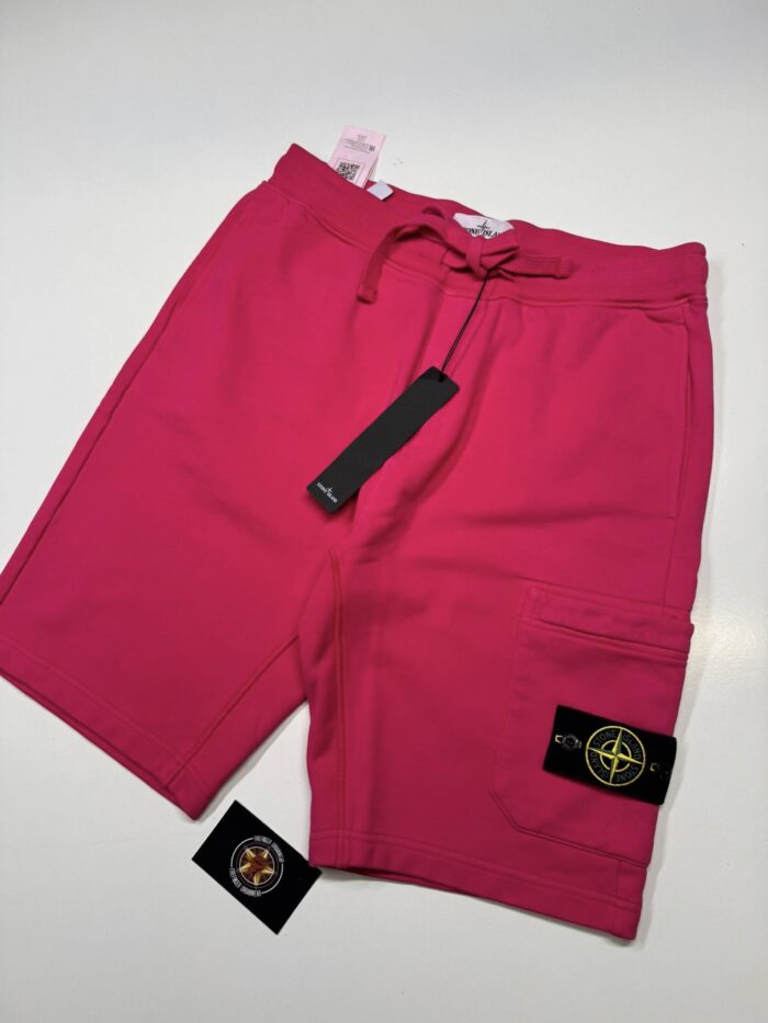 Stone island 64651 FLEECE SHORTS in Bubblegum  -     Medium  / w32” - Image 2