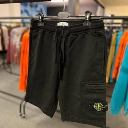 Stone island 64651 FLEECE SHORTS in black -   Small / w30”