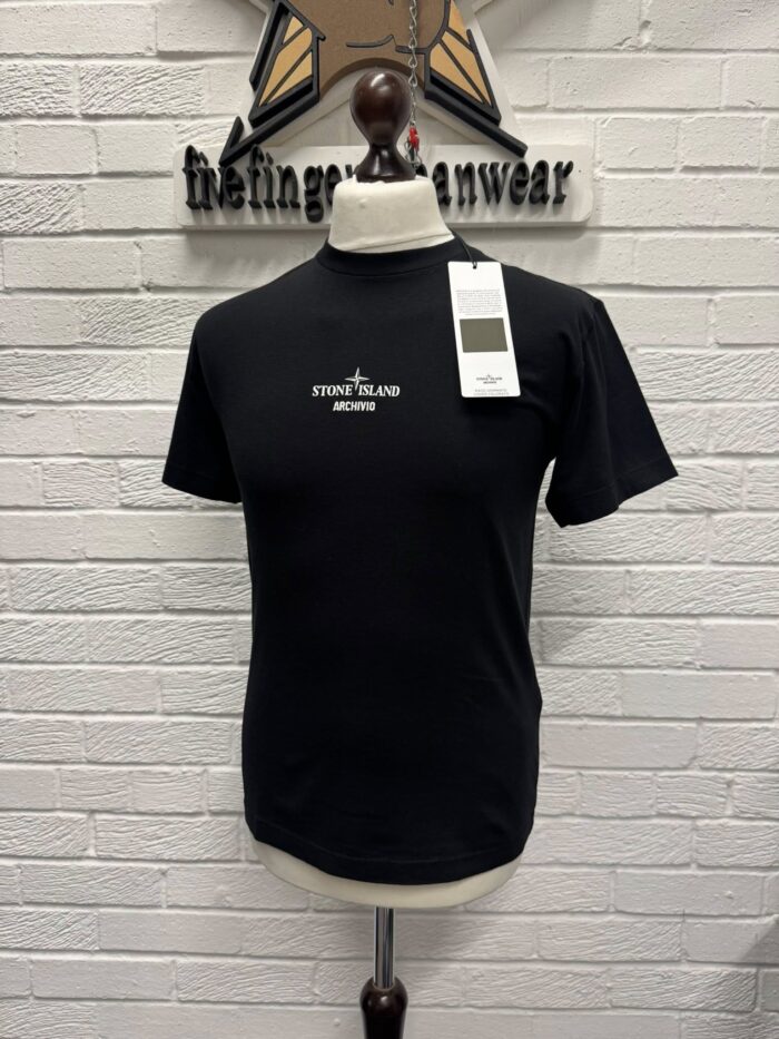 STONE ISLAND 2NS91 SHORT SLEEVE T-SHIRT IN BLACK   -   Small / p2p 19” - Image 2