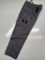 Stone Island 30203 Grey Cargo trousers in light stretch cotton tela. - Image 4