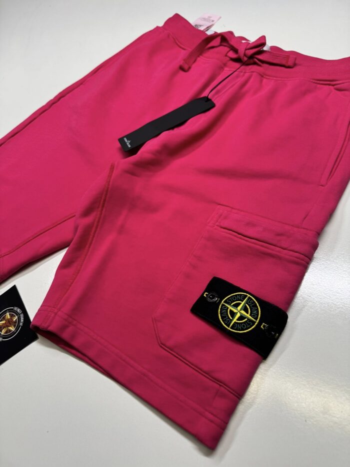 Stone island 64651 FLEECE SHORTS in Bubblegum  -     Medium  / w32” - Image 3