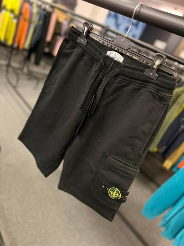 Stone island 64651 FLEECE SHORTS in black -   Small / w30” - Image 3