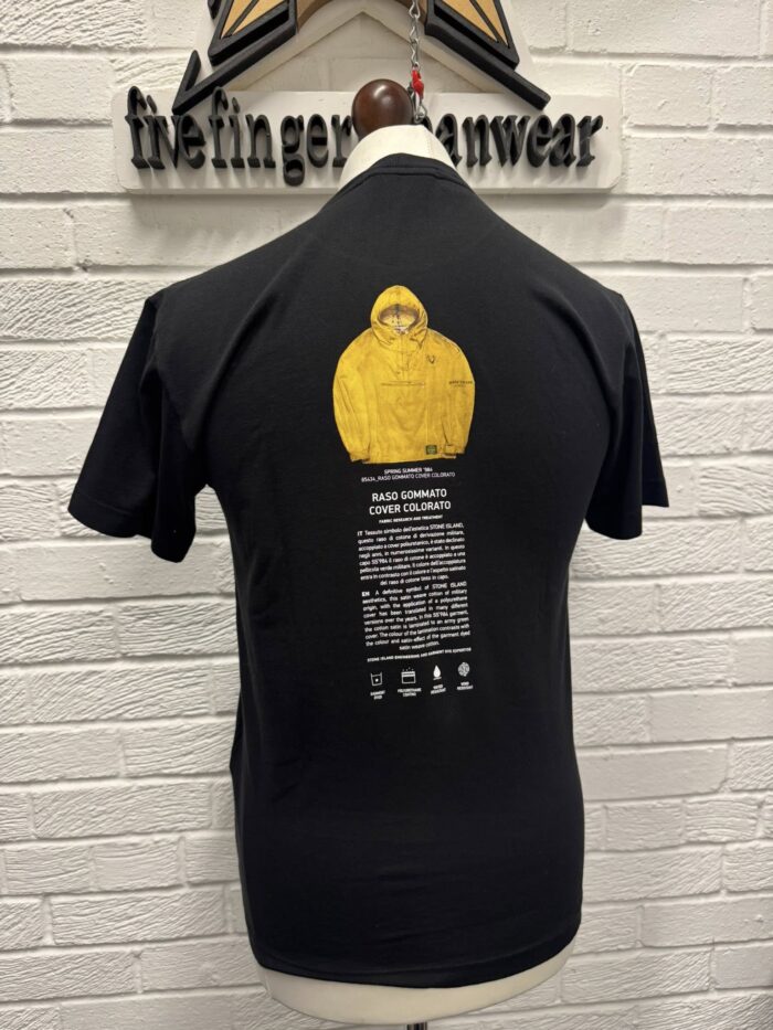 STONE ISLAND 2NS91 SHORT SLEEVE T-SHIRT IN BLACK   -   Small / p2p 19” - Image 3