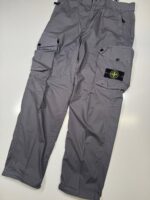 Stone Island 30203 Grey Cargo trousers in light stretch cotton tela. - Image 5