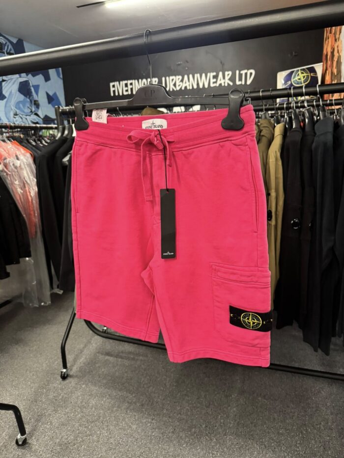 Stone island 64651 FLEECE SHORTS in Bubblegum  -     Medium  / w32” - Image 1