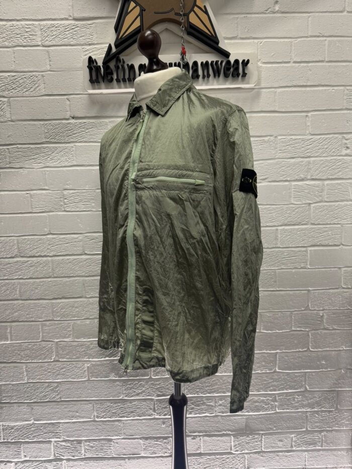 STONE ISLAND GREEN OVERSHIRT 10919 NYLON METAL IN ECONYL® REGENERATED NYLON  -   XL  / 24”P2P - Image 4