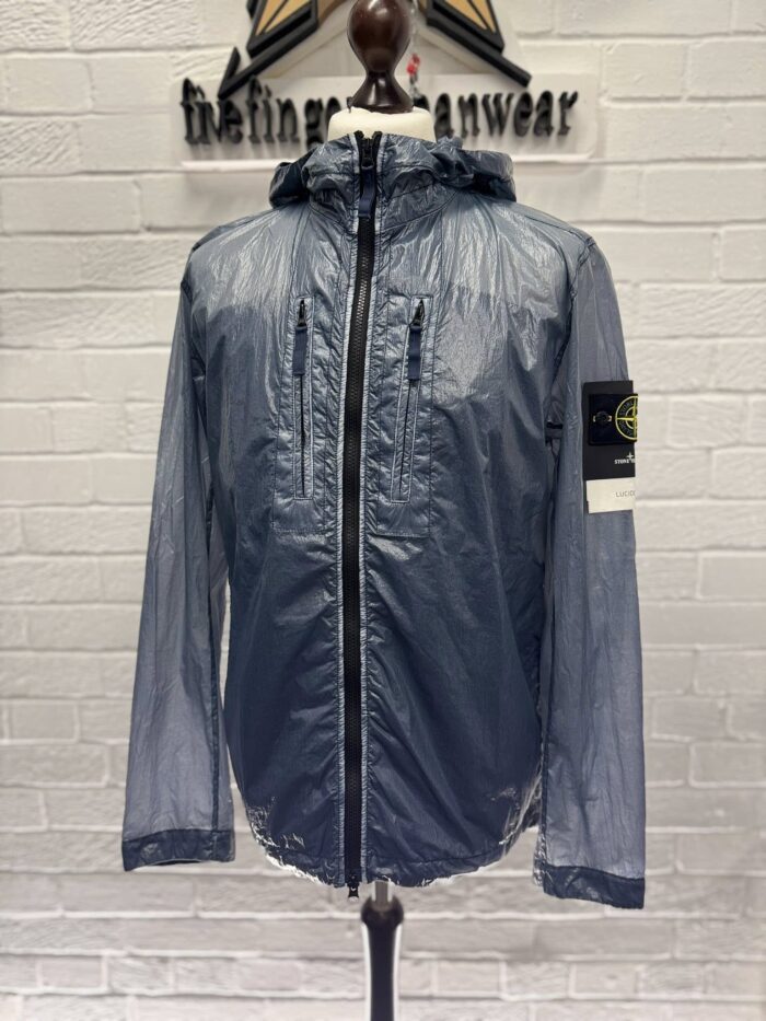 Stone Island 43034 Lucido-TC_Packable Hooded Jacket in Lucido-TC      Blue  / V0024 - Image 5