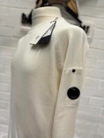 C.P. company 146A  crew knit in sea island cotton in white