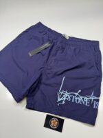 STONE ISLAND B0968 BRUSHED NYLON 'INK FOUR PRINT'_GARMENT DYED Swimming trunks in brushed nylon.  BLUE