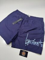STONE ISLAND B0968 BRUSHED NYLON 'INK FOUR PRINT'_GARMENT DYED Swimming trunks in brushed nylon.  BLUE