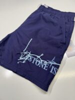 STONE ISLAND B0968 BRUSHED NYLON 'INK FOUR PRINT'_GARMENT DYED Swimming trunks in brushed nylon.  BLUE - Image 3
