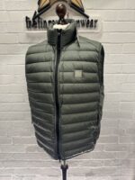 STONE ISLAND VEST G0524 LOOM WOVEN DOWN CHAMBERS STRETCH NYLON-TC IN MUSK GREEN - Image 7