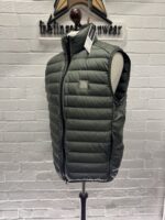 STONE ISLAND VEST G0524 LOOM WOVEN DOWN CHAMBERS STRETCH NYLON-TC IN MUSK GREEN - Image 9