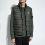 STONE ISLAND VEST G0524 LOOM WOVEN DOWN CHAMBERS STRETCH NYLON-TC IN MUSK GREEN - Image 10