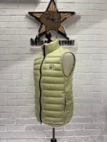 STONE ISLAND VEST G0524 LOOM WOVEN DOWN CHAMBERS STRETCH NYLON-TC IN LIGHT GREEN