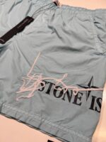 STONE ISLAND B0968 BRUSHED NYLON 'INK FOUR PRINT'_GARMENT DYED Swimming trunks in brushed nylon.  Sky Blue - Image 2