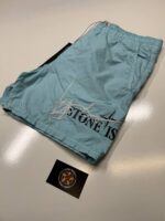 STONE ISLAND B0968 BRUSHED NYLON 'INK FOUR PRINT'_GARMENT DYED Swimming trunks in brushed nylon.  Sky Blue