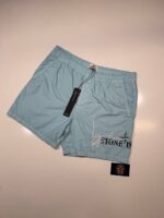 STONE ISLAND B0968 BRUSHED NYLON 'INK FOUR PRINT'_GARMENT DYED Swimming trunks in brushed nylon.  Sky Blue - Image 3