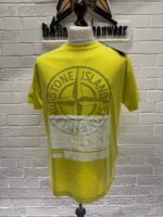 STONE ISLAND 2NS65 ‘BLOCK ONE’ SHORT SLEEVE T-SHIRT IN YELLOW Large  / P2P 21.5”