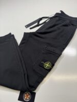 STONE ISLAND 64551 COTTON FLEECE GARMENT DYED Jogging trousers in cotton fleece - Black 

Small / w30” - Image 2