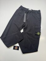 STONE ISLAND 64551 COTTON FLEECE GARMENT DYED Jogging trousers in cotton fleece - Black 

Small / w30” - Image 3
