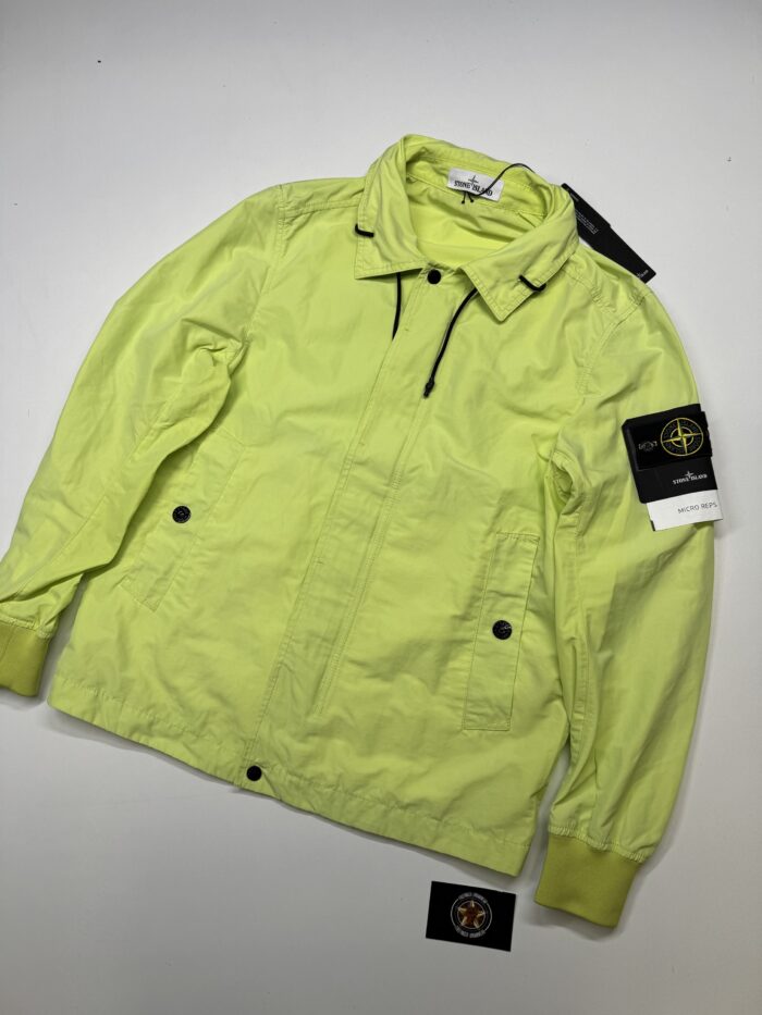 STONE ISLAND 41022 MICRO REPS JACKET IN BRIGHT GREEN - Image 15