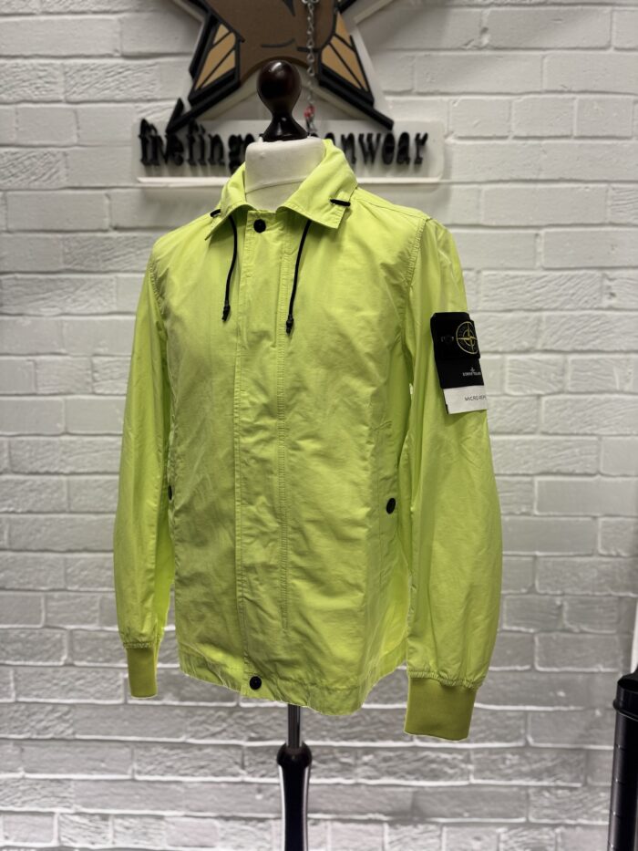 STONE ISLAND 41022 MICRO REPS JACKET IN BRIGHT GREEN - Image 8