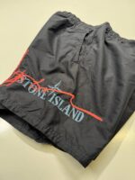 STONE ISLAND B0968 BRUSHED NYLON 'INK FOUR PRINT'_GARMENT DYED Swimming trunks in brushed nylon - BLACK - Image 2